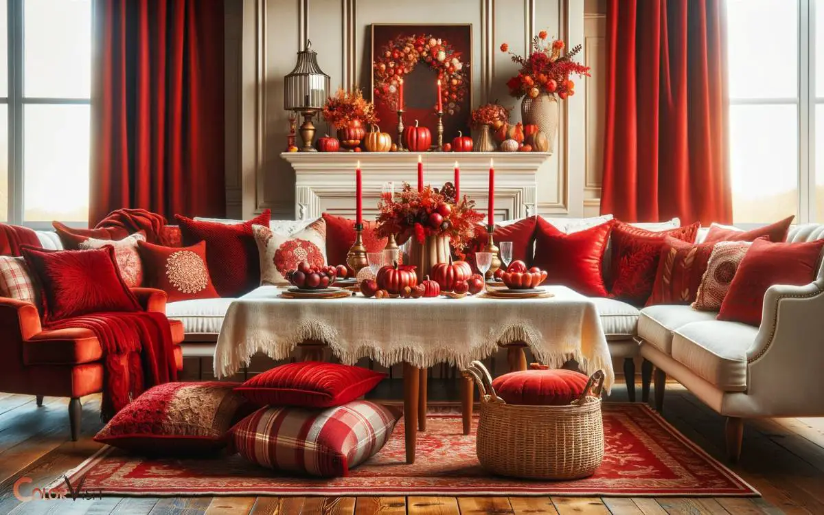 Red in Fall Home Decor