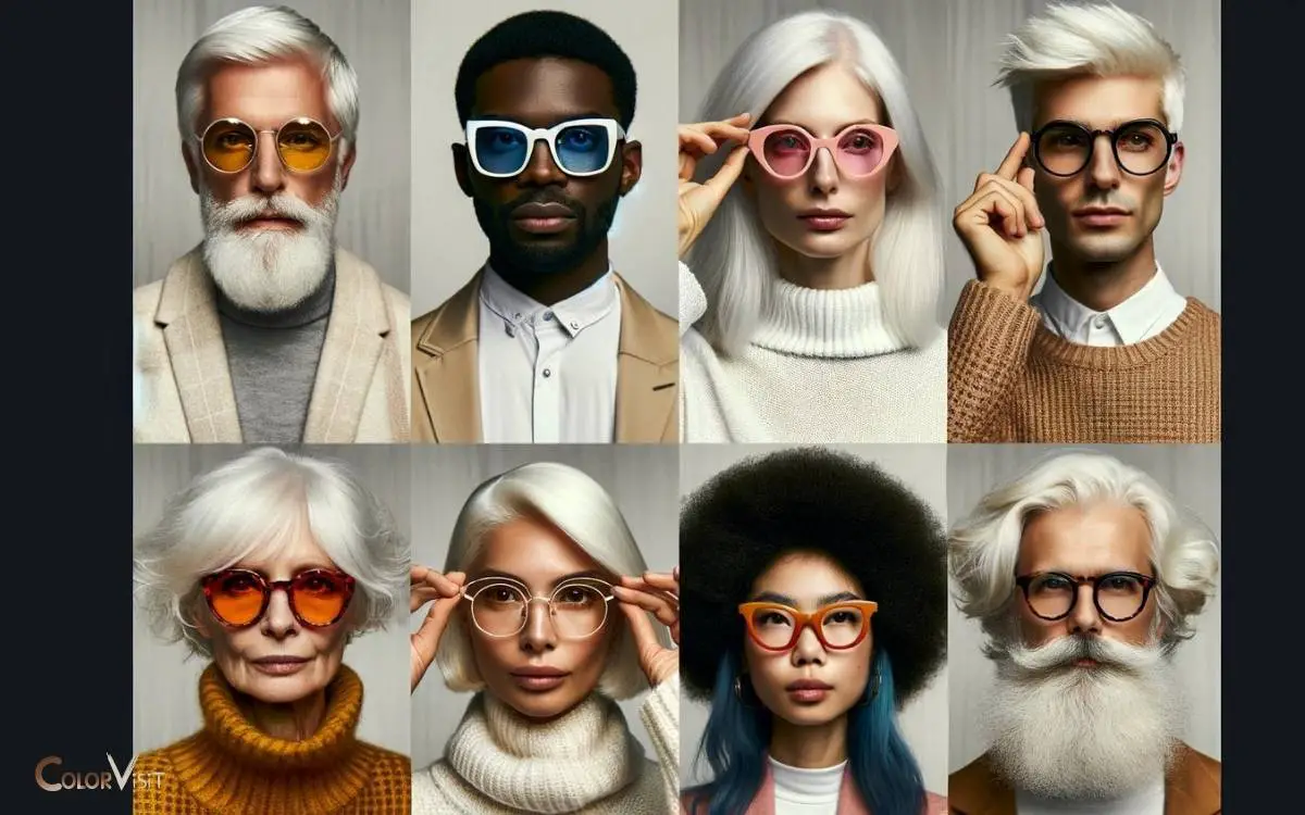 What Color Glasses Go With White Hair