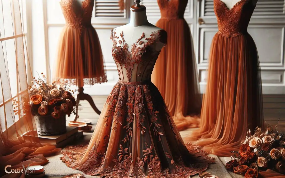 Burnt Orange Rust Color Dress