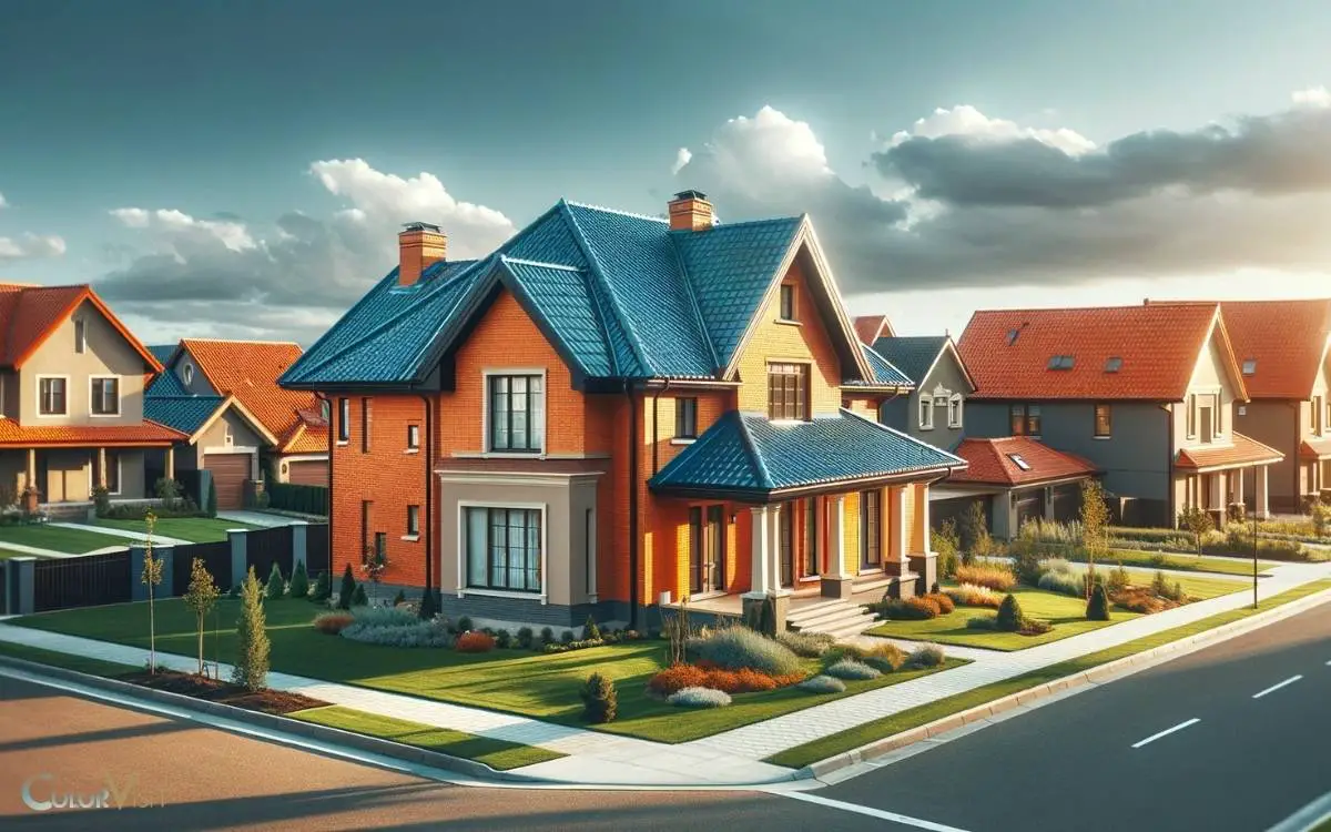 best roof color for orange brick house