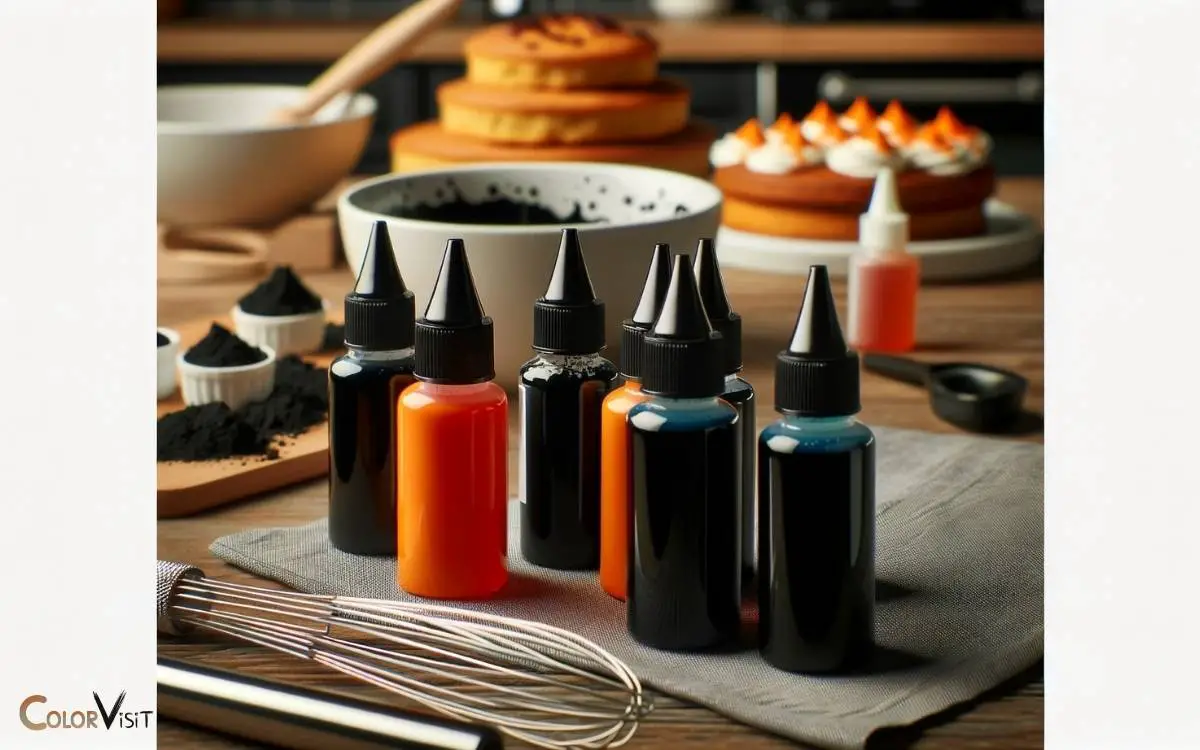 black and orange food coloring
