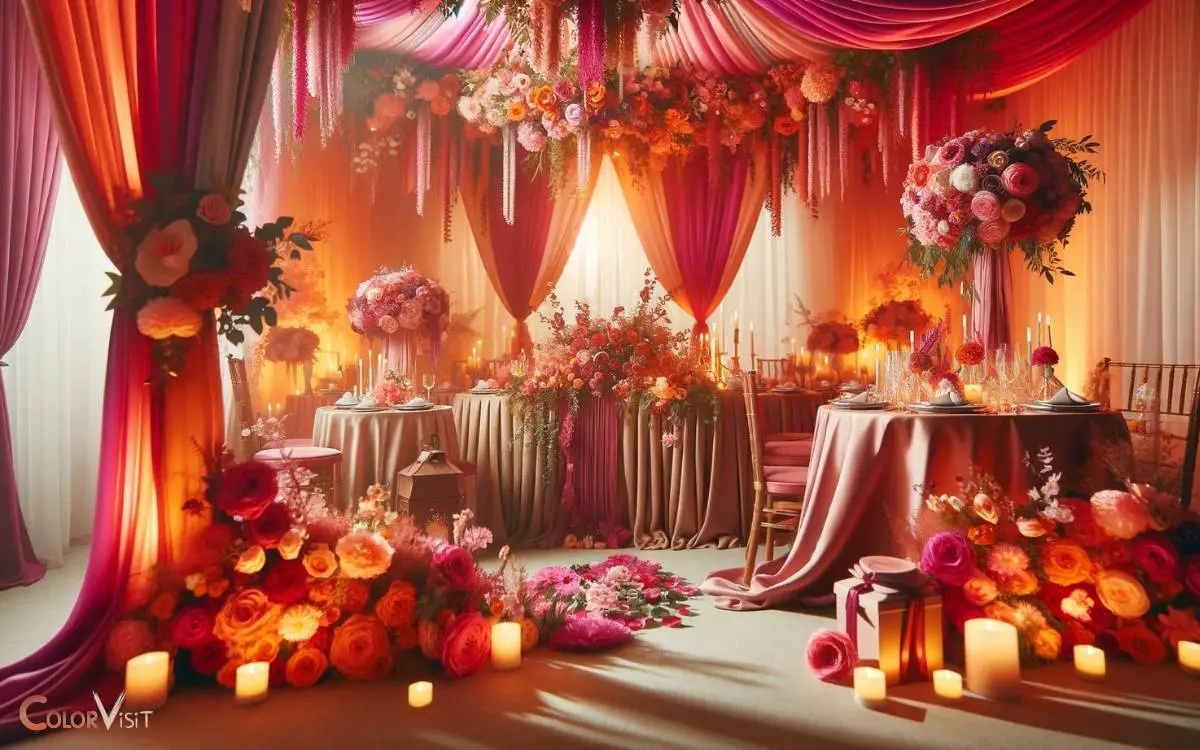 fuschia and orange wedding colors