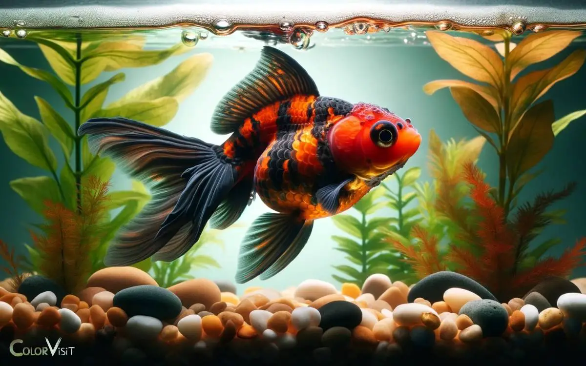 goldfish changing color black to orange