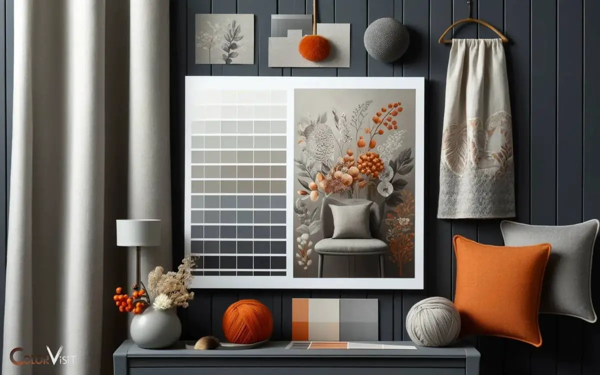 gray and orange color scheme