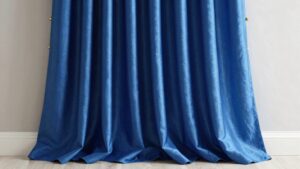 bold cobalt blue curtains