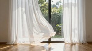 elegant light filtering white sheers