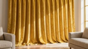 mustard yellow curtain guide
