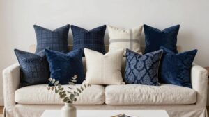 navy throw pillow covers
