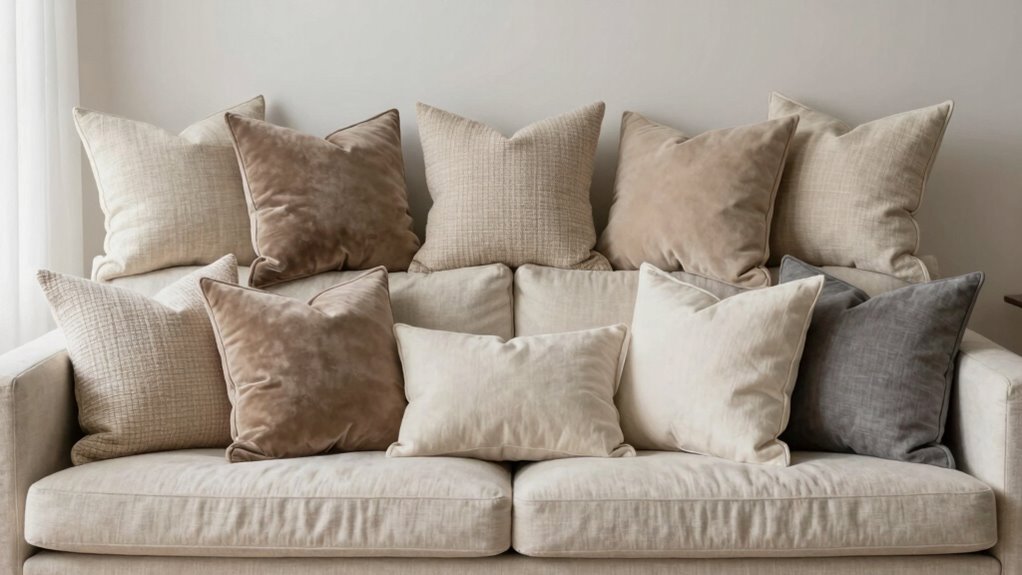 neutral throw pillow sets