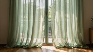 sage green sheer curtains
