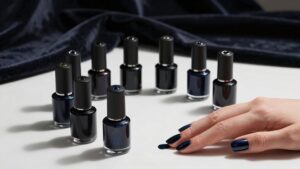 top black gel nail sets
