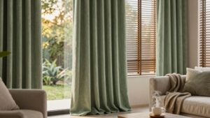 top sage green blackout curtains